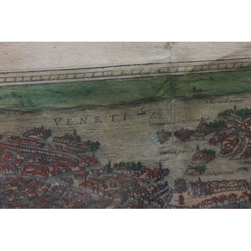 575 - An antique hand coloured engraving map  of Veneto .