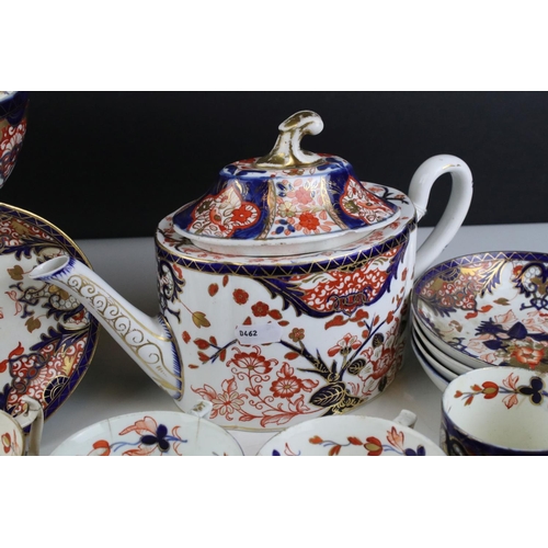 606 - A Derby Imari pattern part tea and Coffee set some 19 pieces AF. Part of an extensive collection of ... 