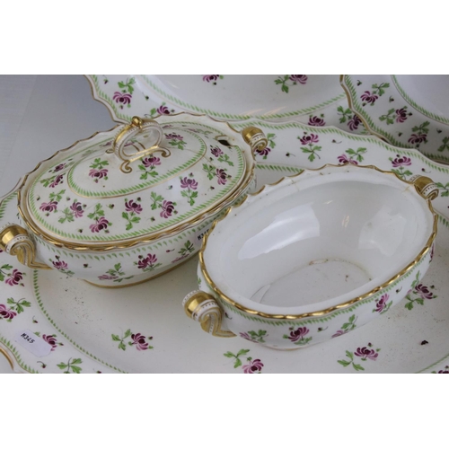 608 - A part Copeland For T G Goode  floral decorated  dinner service comprising of bowls ,platters tureen... 