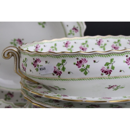 608 - A part Copeland For T G Goode  floral decorated  dinner service comprising of bowls ,platters tureen... 