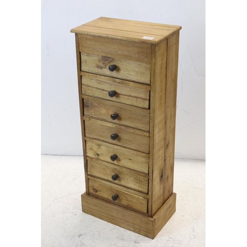 645 - Pine Chest of Seven Drawers