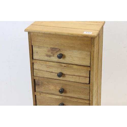 645 - Pine Chest of Seven Drawers