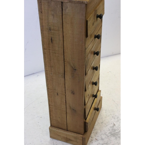 645 - Pine Chest of Seven Drawers