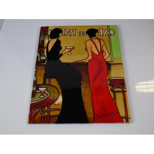 542 - Two Fiesta studio collection art deco style ceramic plaques.