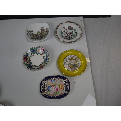 546 - A large collection of mixed miniature ceramics to include Wade Whimsies, motto ware and Spode dishes... 