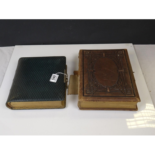 549 - Two Victorian photo albums, to include military