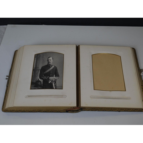 549 - Two Victorian photo albums, to include military