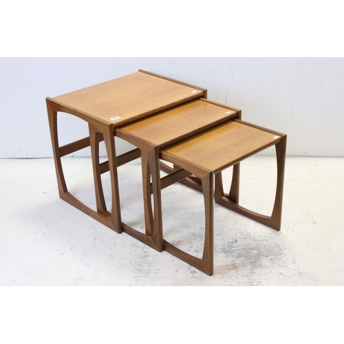 687 - Retro Mid 20th century G-Plan Teak Nest of Tables, largest table 54cms long x 48cms high