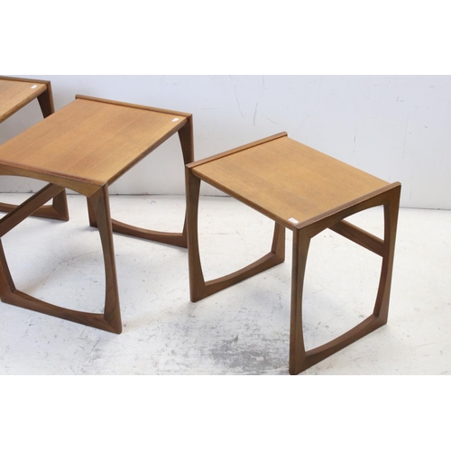 687 - Retro Mid 20th century G-Plan Teak Nest of Tables, largest table 54cms long x 48cms high