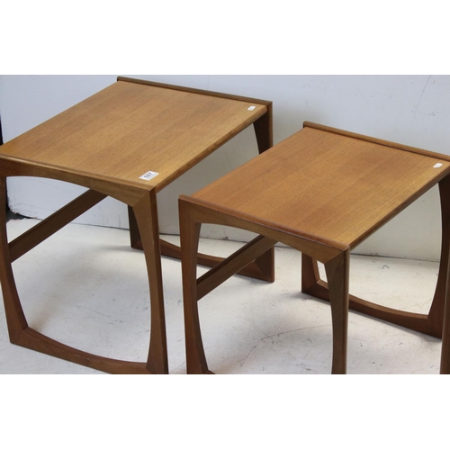 687 - Retro Mid 20th century G-Plan Teak Nest of Tables, largest table 54cms long x 48cms high