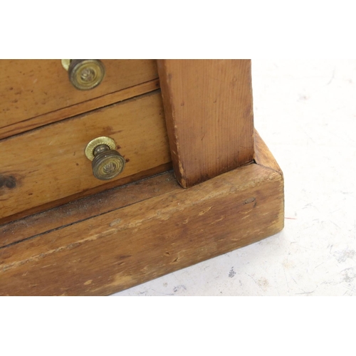 705 - 19th century Pine Wellington style Collector's Cabinet with eight drawers, 47cms wide x 67cms high