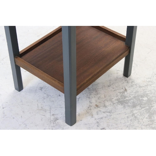 724 - Mid 20th century Part Painted Teak Bedside Table with single drawer over a shelf below, 44cms wide x... 