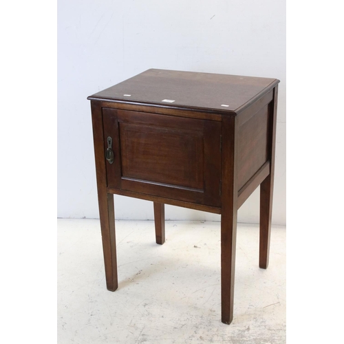 727 - Late 19th / Early 20th century Mahogany Pot Cupboard with single door, 54cms wide x 79cms high