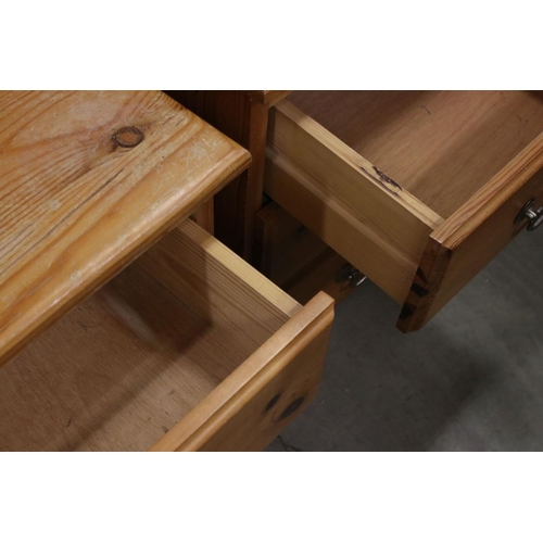 731 - Pair of Modern Pine Bedside Cabinets of Three Drawers, 40cms wide x 57cms high