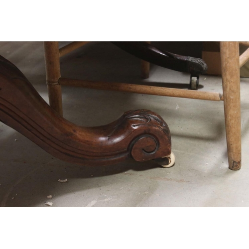 734 - Victorian Walnut Tilt Top Oval Loo Table raised on a large bulbous support with four splayed legs an... 