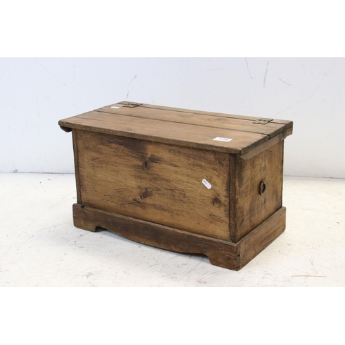 738 - Waxed Pine Tack Box, 51cms long