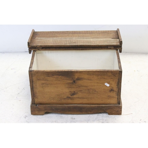 738 - Waxed Pine Tack Box, 51cms long