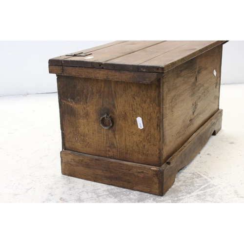 738 - Waxed Pine Tack Box, 51cms long