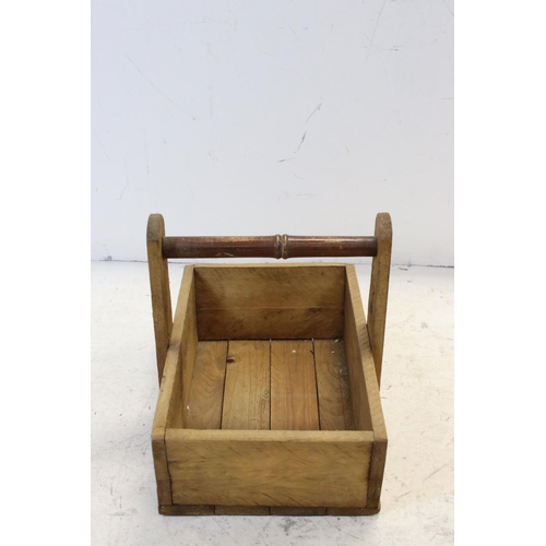 740 - Waxed Pine Foraging Trug, 43cms long