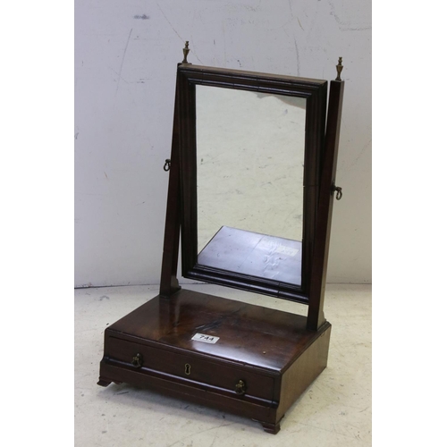 744 - George III mahogany dressing table mirror, approx 30cm wide, 52cm high