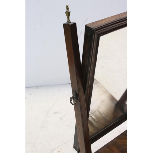 744 - George III mahogany dressing table mirror, approx 30cm wide, 52cm high