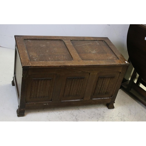 774 - Oak Gate-leg Table and an Oak Coffer, 85cms long