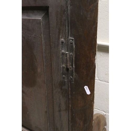 663 - 19th century Oak Front Panel of a Cupboard, comprising two doors within a frame,with key, 147cms x 1... 