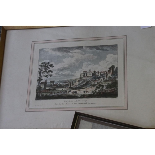 379 - A quantity of framed and glazed prints to include two Rowlandson engravings Fleet Prison, A Trip To ... 