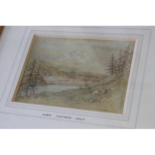 382 - Charles W Rowbotham large early 20th century watercolour rural river or lake scene with ducks signed... 