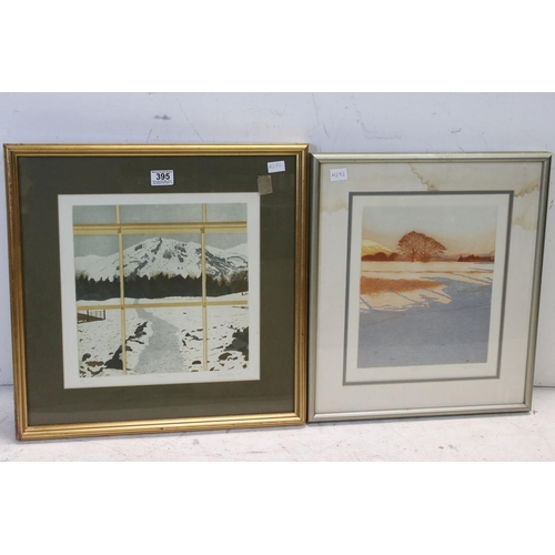 395 - Two Alisa Kennedy limited prints titled Goosewell  signed in pencil.