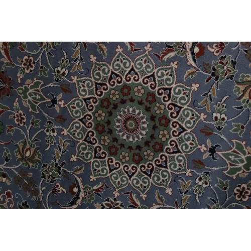 658 - Persian Green and Blue Ground Rug, 150cms x 101cms