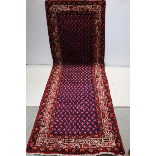 659 - Persian Red Ground Rug, 300cms x 100cms