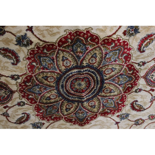 661 - Silk Cream Ground Rug, 170cms x 116cms