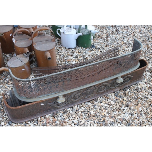 622 - A group of three vintage fire place fenders / surrounds.