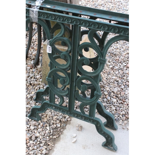 625 - Three sets of wrought iron garden bench ends