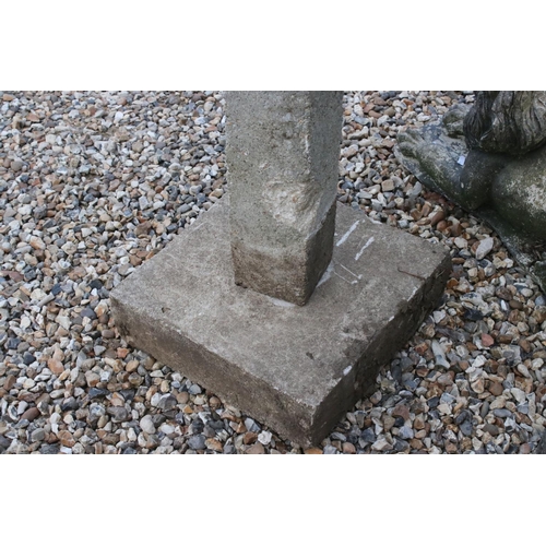 619 - A mid century stone bird bath, stands approx 82cm in height