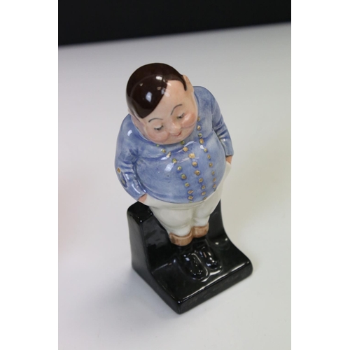 176a - A Wade Membership 1997/98 figure of child with teddy bear and Doulton figure Fat Boy.