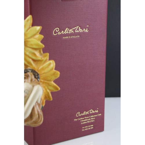 153 - Boxed Carltonware ' The Carlton Girl Sunflower ' limited edition 207 with coa