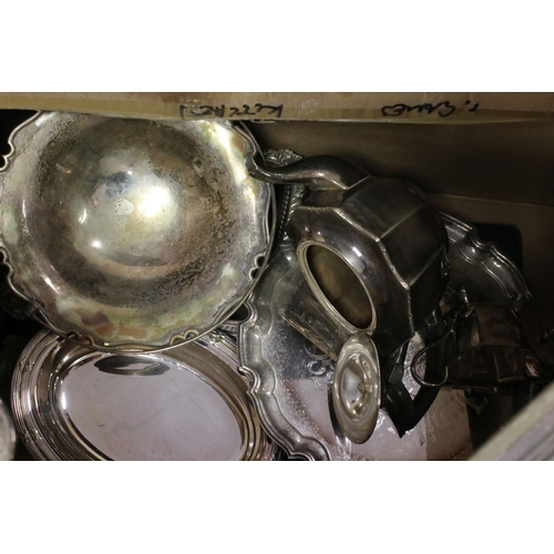 71 - A large collection of silver plate to include coffee pot, tea pot, flatware and a Mappin & Webb bott... 