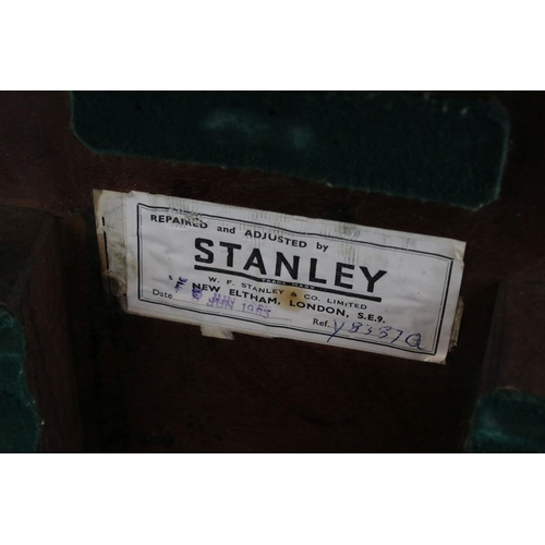 74 - Early 20th century Stanley Theodolite in original wooden fitted case.