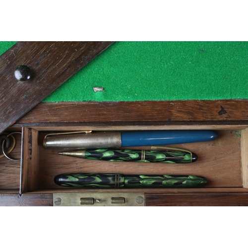 76 - 19th century Rosewood writing slope with mother of pearl inlay, 35cms long