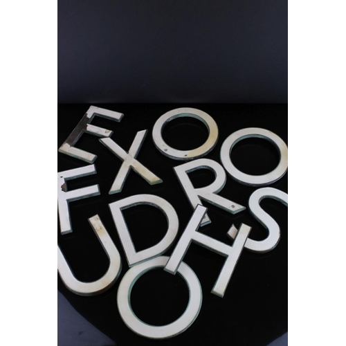 33 - Eleven Mid 20th century Enamel Metal Letters spelling ' Oxford House ', each 16cms high