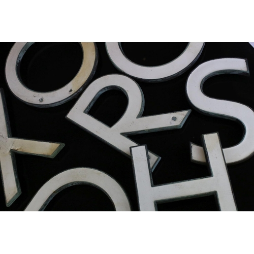 33 - Eleven Mid 20th century Enamel Metal Letters spelling ' Oxford House ', each 16cms high