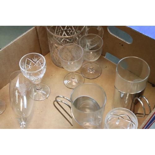 62 - Glassware - Waterford Crystal Cut Glasss Water Jug together with Five Waterford Crystal Wine Glasses... 