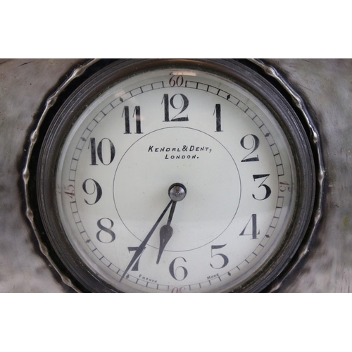 102 - A vintage French mantle clock, the dial marked Kendal & Dent, London.