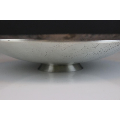 108 - A white metal modernist Gustav Klimt pewter bowl.