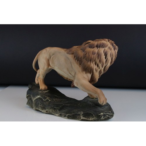 11 - Beswick Matt Lion on Rock, model no 2554A, 21.5cms high