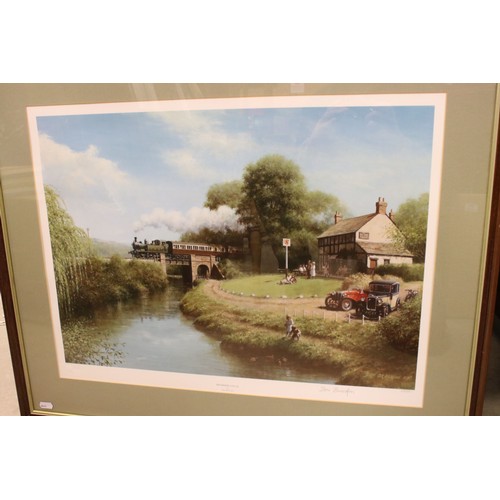 84 - Two framed and glazed Steam Railway limited edition prints Riverside Local  by Don Breckon 2/650 and... 