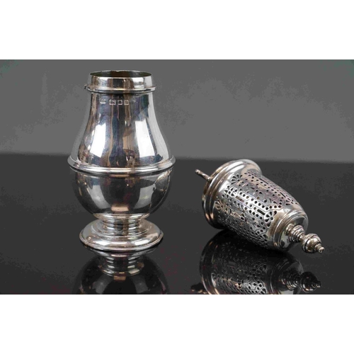 201 - A fully hallmarked sterling silver sugar sifter, maker marked for Robert Pringle & Sons, assay marke... 