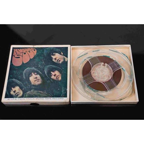 217 - A collection of four original The Beatles 3 3/4 twin track mono tape records to include Help, Please... 